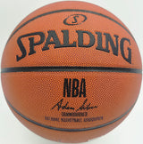 Gary Payton & Shawn Kemp Autographed White Spalding Leather Basketball Seattle Supersonics Beckett BAS QR #BF05054
