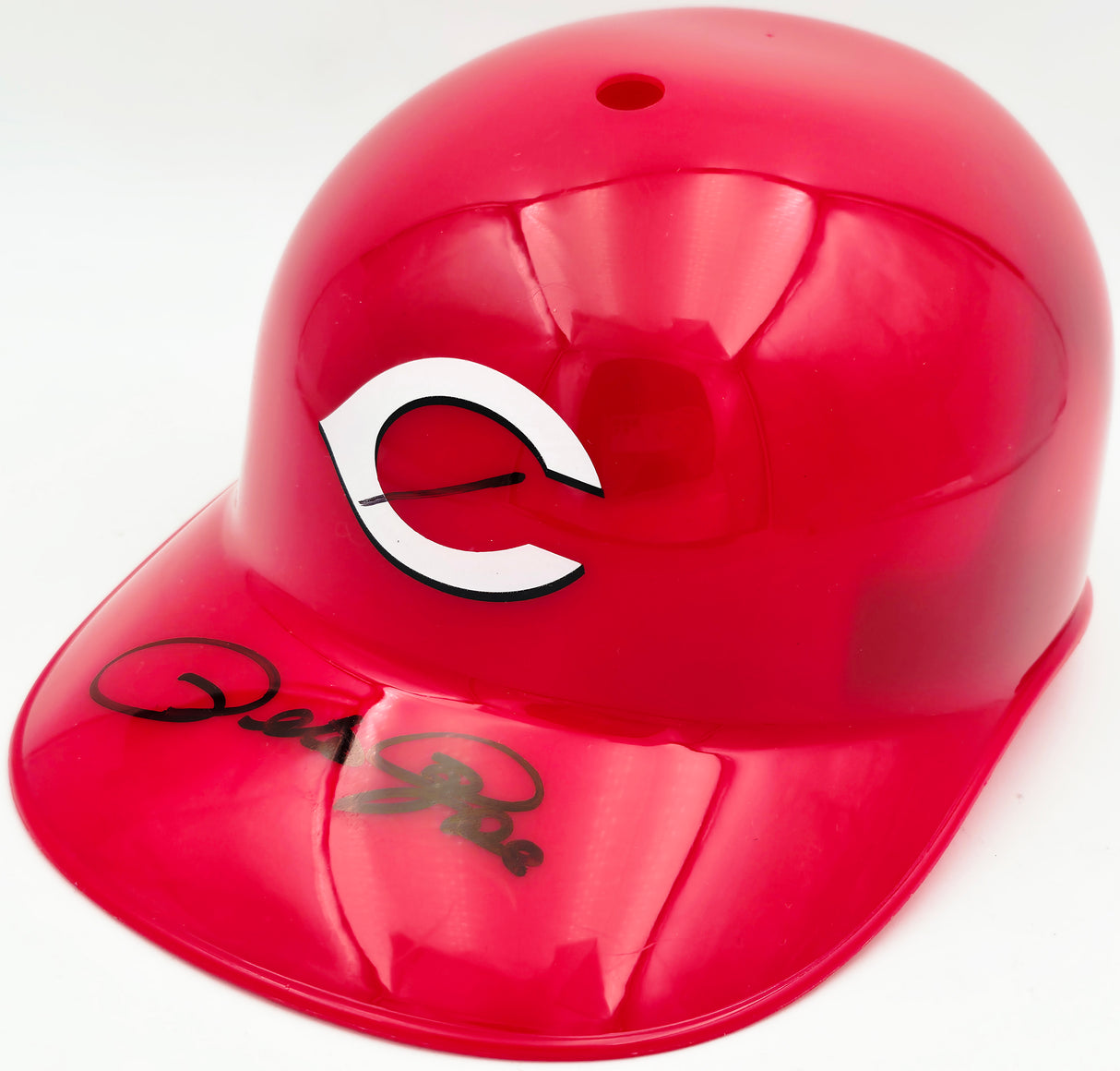 Pete Rose Autographed Cincinnati Reds Red Batting Helmet PR Holo SKU #258024