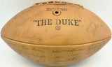 1962 Green Bay Packers NFL Champions Autographed Official NFL Leather Wilson Football With 34 Signatures Including Vince Lombardi Beckett BAS QR #AE65355