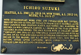 Ichiro Suzuki Autographed Replica Hall of Fame HOF Plaque Seattle Mariners (Smudged) Beckett BAS Witness #1W901895