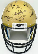 College Football's Best Heisman Winners Autographed Gold Full Size Schutt Replica Helmet With 24 Signatures Including Barry Sanders & Bo Jackson Steiner Holo #SS149092