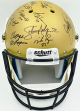 College Football's Best Heisman Winners Autographed Gold Full Size Schutt Replica Helmet With 24 Signatures Including Barry Sanders & Bo Jackson Steiner Holo #SS149084