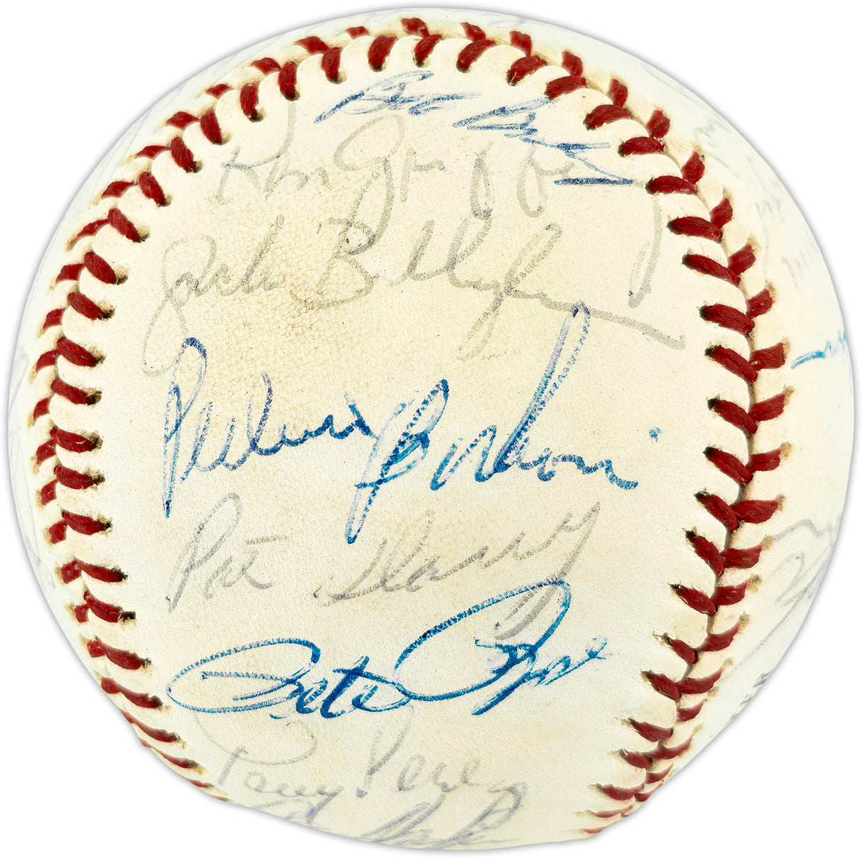 1976 Cincinnati Reds World Series Champions Autographed Official Feeney NL Baseball "With 28 Signatures Including Pete Rose & Johnny Bench" Beckett BAS & PSA/DNA #AR07411