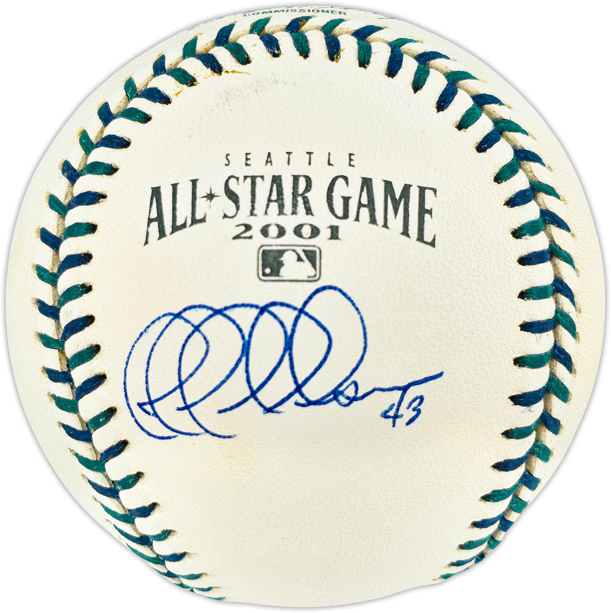 Jeff Nelson Autographed Official 2001 All Star Game Logo Baseball Seattle Mariners MCS Holo #63671