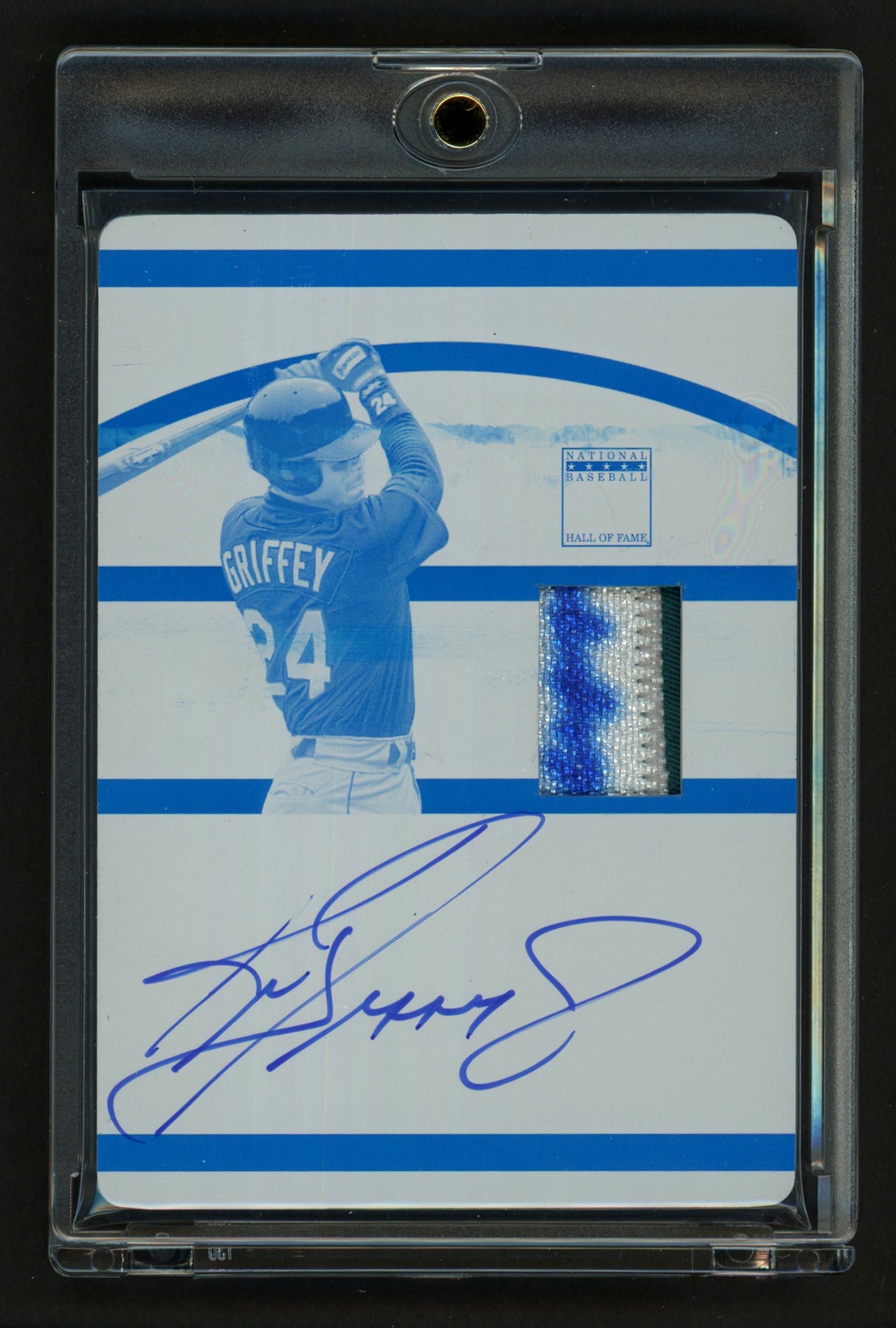 Ken Griffey Jr. Autographed 2020 Panini National Treasures Printing Plate Patch Card #HFMS-KG Seattle Mariners #1/1 SKU #258189