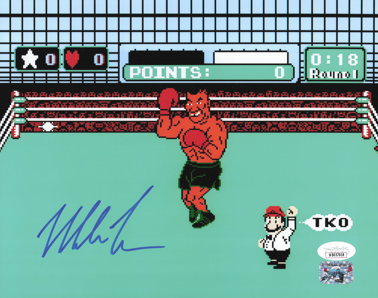 Mike Tyson Autographed Nintendo Punch-Out!! 8x10 Photo JSA #WB657818