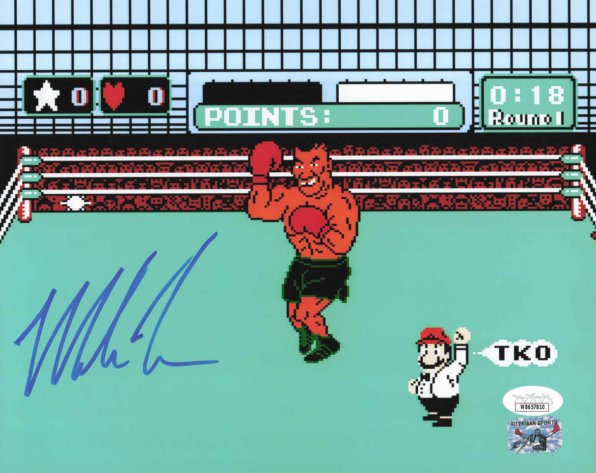 Mike Tyson Autographed Nintendo Punch-Out!! 8x10 Photo JSA #WB657810