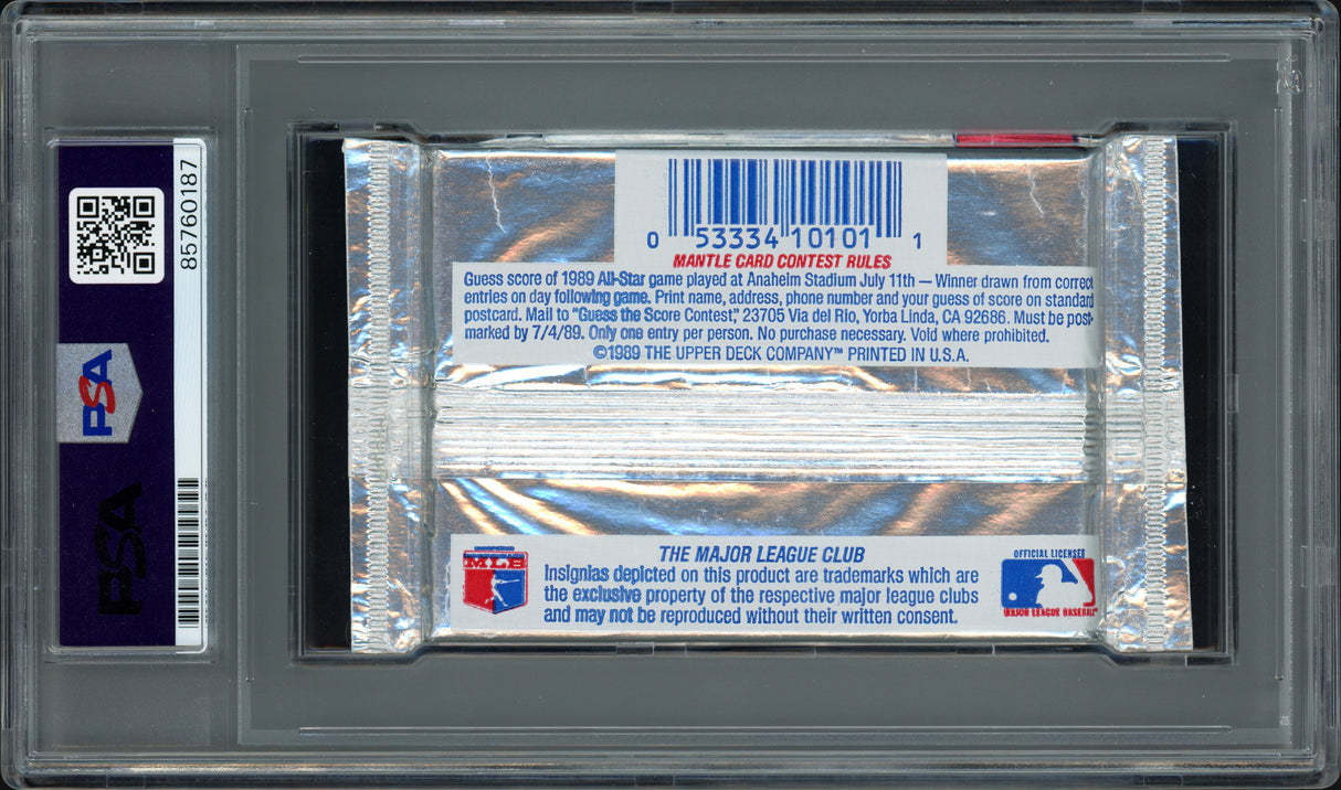 Ken Griffey Jr. Autographed 1989 Upper Deck Baseball Low Card Pack Seattle Mariners PSA/DNA Stock #259989