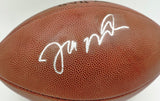 Joe Montana Autographed Official NFL Leather Football San Francisco 49ers (Smudged) Beckett BAS QR #BS30303