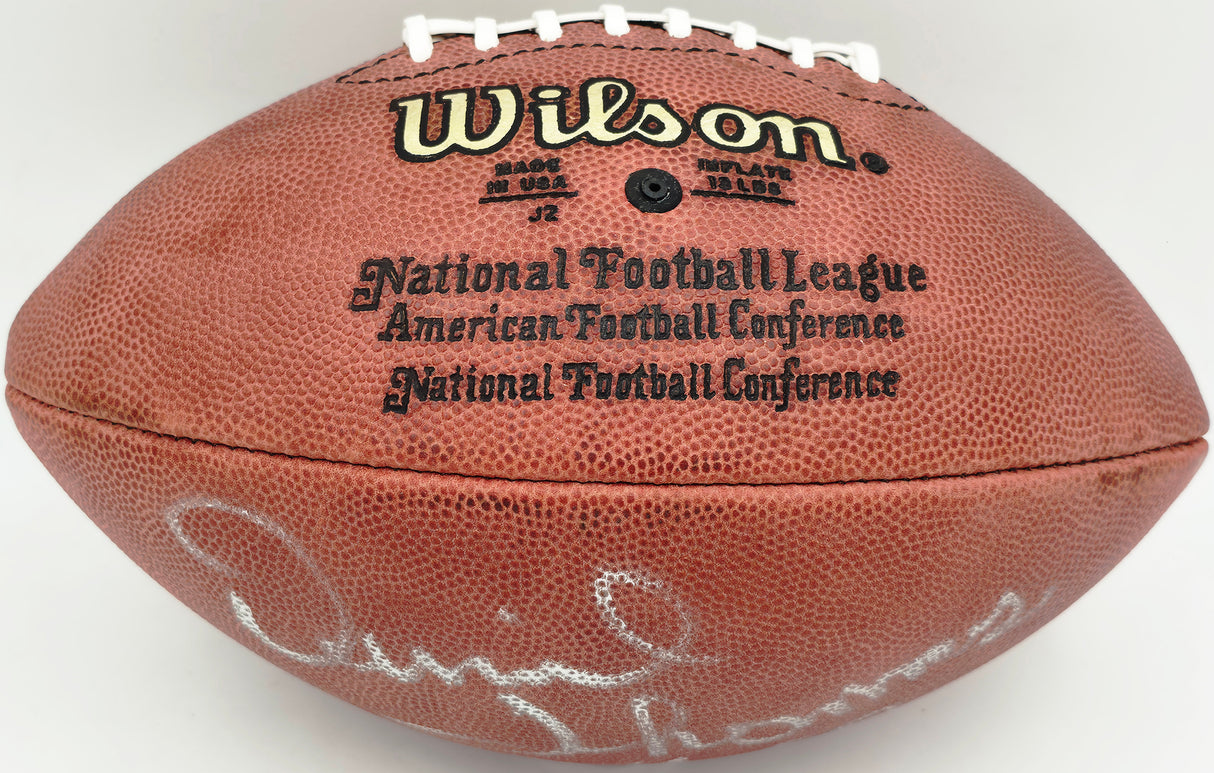 Derrick Thomas Autographed Official NFL Leather Game Football Kansas City Chiefs JSA #XX99561