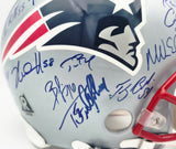 2005 New England Patriots Team Autographed Silver Full Size Authentic Helmet With 29 Signatures Including Tom Brady #211/350 Steiner Holo SKU #260017