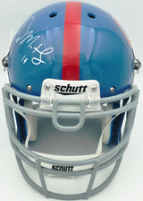 D.K. Metcalf Autographed Ole Mise Blue Full Size Authentic Helmet Fanatics Holo #A664277