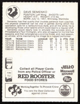 Dave Semenko Autographed 1981-82 Red Rooster Card Edmonton Oilers SKU #258333