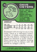 Dave Meyers Autographed 1977-78 Topps Card #76 Milwaukee Bucks SKU #258895