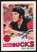 Dave Meyers Autographed 1977-78 Topps Card #76 Milwaukee Bucks SKU #258897