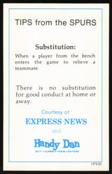 Larry Kenon Autographed 1979-80 Express News Handy Dan Card San Antonio Spurs SKU #258998