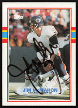 Jim McMahon Autographed 1989 Topps Card #62 Chicago Bears SKU #259294