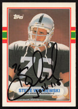 Steve Wisniewski Autographed 1989 Topps Traded Rookie Card #33T Los Angeles Raiders SKU #259302