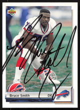 Bruce Smith Autographed 1992 Upper Deck Gold Card #G48 Buffalo Bills SKU #259486