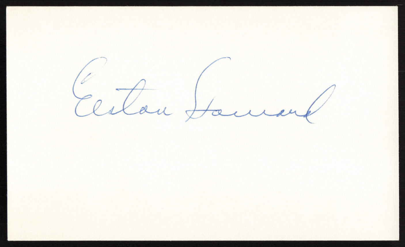 Elston Howard Autographed 3x5 Index Card New York Yankees SKU #259593