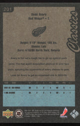 Sean Avery Autographed 2002-03 Upper Deck MVP Card #201 Detroit Red Wings SKU #259680