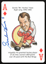 Gordie Howe Autographed Playing Card #Ace Detroit Red Wings SKU #259693