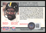 Joe Greene Autographed 1990 Pro Set Card #84 Pittsburgh Steelers Beckett BAS QR SKU #259729
