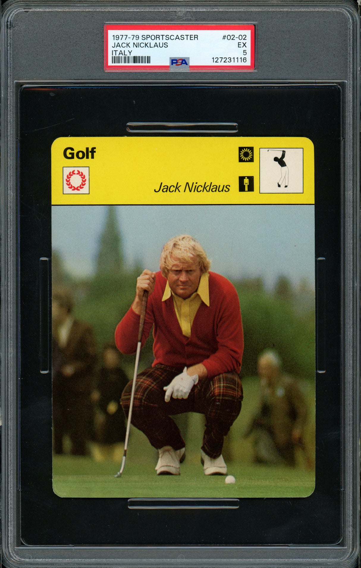 Jack Nicklaus 1977-79 Sportscaster Card #02-02 PSA 5 #127231116