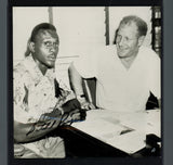 Satchel Paige Autographed 6x6 Photo With Bill Veeck PSA/DNA #AO05211