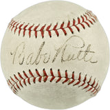 Babe Ruth Autographed Official American League Baseball New York Yankees (Single Signed) JSA & Beckett BAS #AE93681