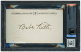 Babe Ruth Autographed 2x3.75 Cut Signature New York Yankees Auto Grade Gem Mint 10 Beckett BAS #18969309