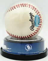 Joe DiMaggio Autographed Official Logo League Baseball New York Yankees Auto Grade Mint 9 Beckett BAS #19815353