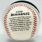 Joe DiMaggio Autographed Official Logo League Baseball New York Yankees Auto Grade Mint 9 Beckett BAS #19815353