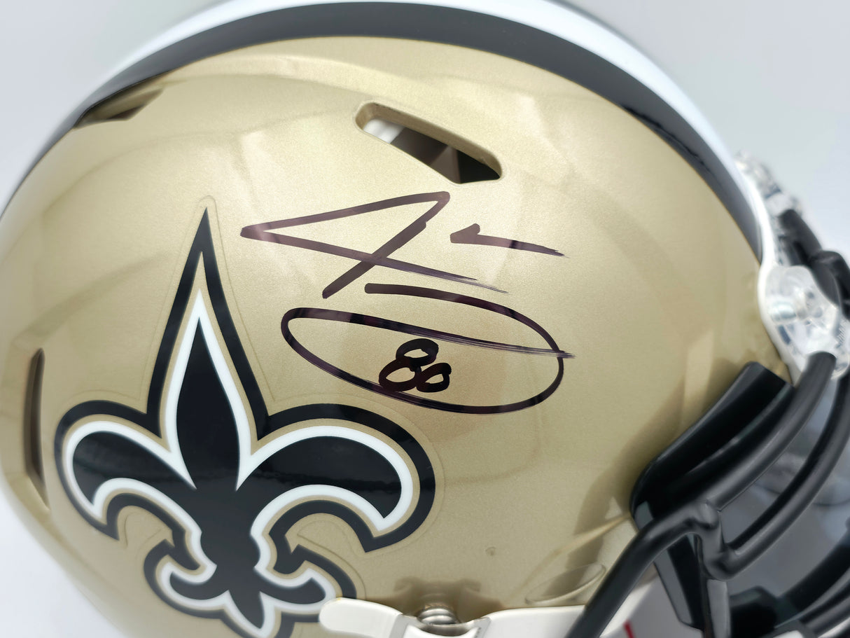 Jarvis Landry Autographed New Orleans Saints Gold Full Size Speed Authentic Helmet Beckett BAS Witness #WW59972