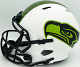 Kenneth Walker III Autographed Seattle Seahawks Lunar Eclipse White Full Size Speed Replica Helmet Beckett BAS Witness #3W087508