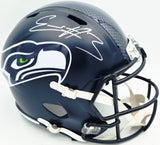 Nick Emmanwori Autographed Seattle Seahawks Blue Full Size Speed Replica Helmet (Signed Twice - Smudged) Beckett BAS Witness #4W530566