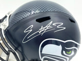 Nick Emmanwori Autographed Seattle Seahawks Blue Full Size Speed Replica Helmet (Signed Twice - Smudged) Beckett BAS Witness #4W530566