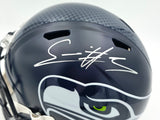 Nick Emmanwori Autographed Seattle Seahawks Blue Full Size Speed Replica Helmet (Signed Twice - Smudged) Beckett BAS Witness #4W530563