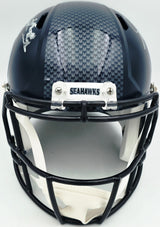 Nick Emmanwori Autographed Seattle Seahawks Blue Full Size Speed Replica Helmet (Signed Twice - Smudged) Beckett BAS Witness #4W530563