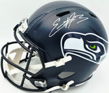 Nick Emmanwori Autographed Seattle Seahawks Blue Full Size Speed Replica Helmet (Signed Twice - Smudged) Beckett BAS Witness #4W530567