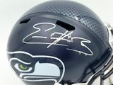 Nick Emmanwori Autographed Seattle Seahawks Blue Full Size Speed Replica Helmet (Signed Twice - Smudged) Beckett BAS Witness #4W530564