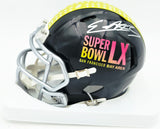 Nick Emmanwori Autographed Seattle Seahawks Black Super Bowl LX Logo Speed Mini Helmet Beckett BAS Witness #3W319892