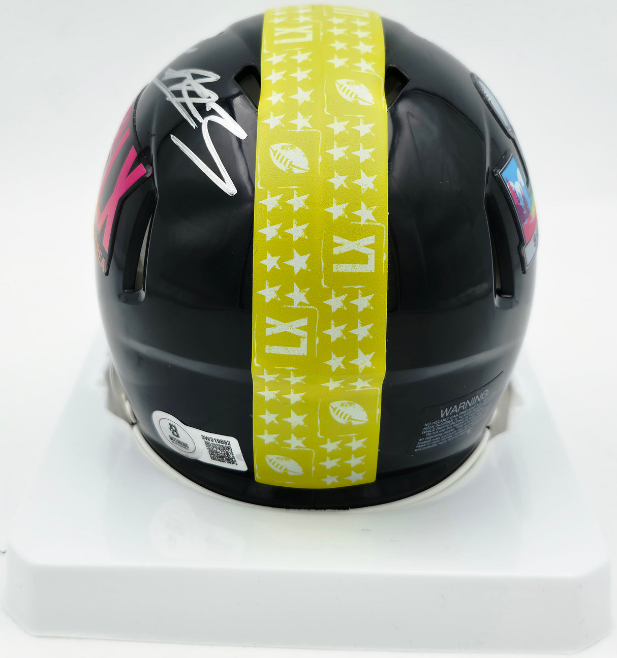 Nick Emmanwori Autographed Seattle Seahawks Black Super Bowl LX Logo Speed Mini Helmet Beckett BAS Witness #3W319892