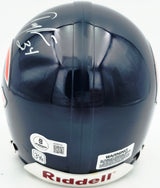 Walter Payton Autographed Chicago Bears Blue Riddell Mini Helmet "34" Beckett BAS #AE85516