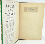 Joe Dimaggio Autographed Lucky To Be a Yankee 1946 Book New York Yankees Vintage Signature Beckett BAS #AE85524