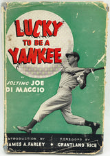 Joe Dimaggio Autographed Lucky To Be a Yankee 1946 Book New York Yankees Vintage Signature Beckett BAS #AE85524