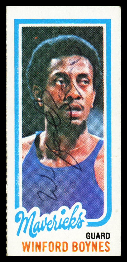 Winford Boynes Autographed 1980-81 Topps Card #64 Dallas Mavericks SKU #259765