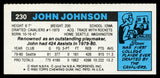John Johnson Autographed 1980-81 Topps Card #230 Seattle Supersonics SKU #259847