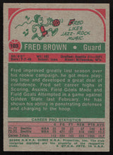 Downtown Fred Brown Autographed 1973-74 Topps Rookie Card #103 Seattle Supersonics SKU #260109