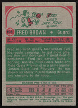 Downtown Fred Brown Autographed 1973-74 Topps Rookie Card #103 Seattle Supersonics SKU #260110